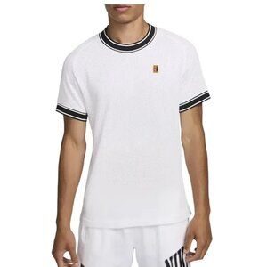 NIKE Court Heritage Men's Short Sleeve Tennis Top Size M *NEW*